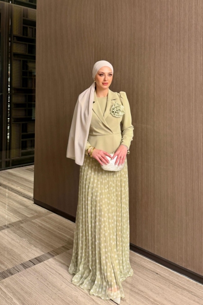 Zerda Etekli Takım Çağla  yeşili