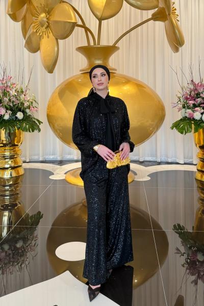 Zeren Pantolonlu Takım Siyah