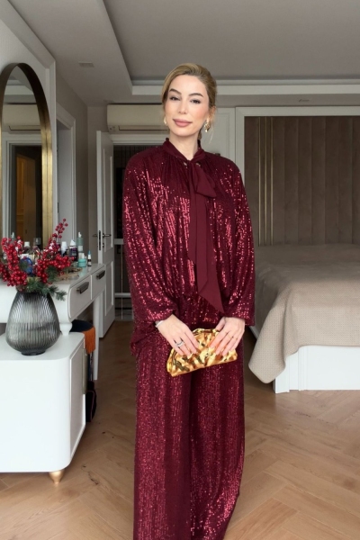 Zeren Pantolonlu Takım Kırmızı