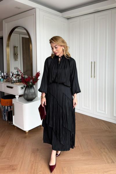 Zeynep Etek Takım Siyah