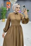 Eyşan Elbise Kahverengi