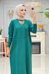 Btk ayris elbise 6272 zümrüt