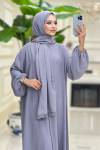 Btk hacer namaz elbisesi 6159 gri