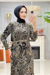 Btk hürrem elbise 6344  kahverengi