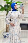 Btk nilgün elbise 6148 indigo
