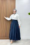 Rümeysa Etek Lacivert 