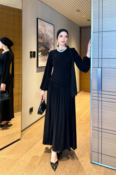 Gizem Elbise Siyah 