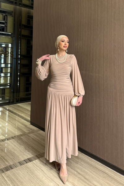 Gizem Elbise vizon