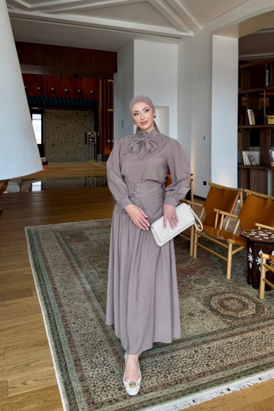 Ceylin Etekli Takım Vizon 