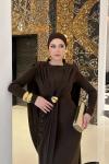 Asena Elbise Kahve 