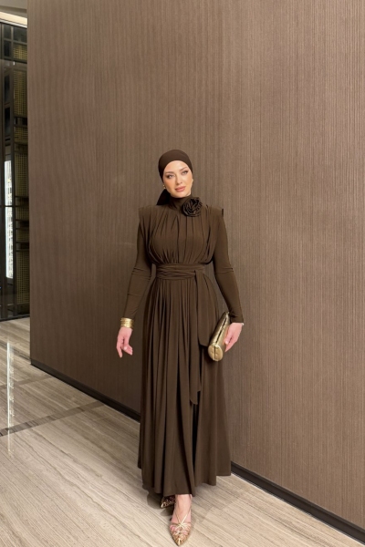 Aslı Elbise Acı Kahve  