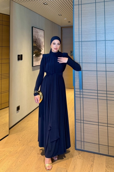 Aslı Elbise Lacivert  