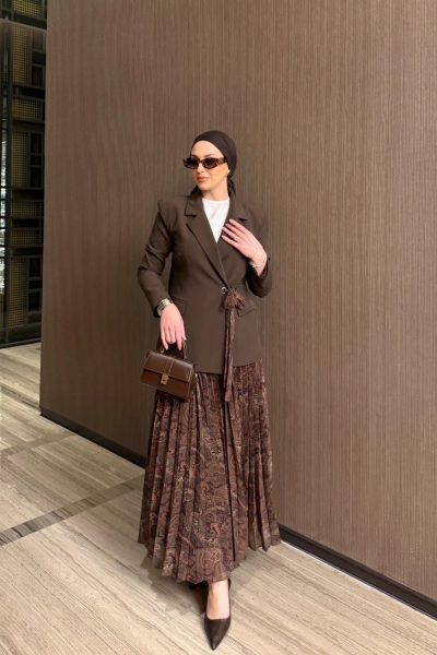 Hadise Etek Takım Kahve