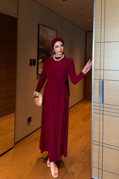 Leyal Elbise Bordo 