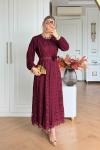 Sümbül Elbise Bordo 