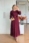 Sümbül Elbise Bordo 