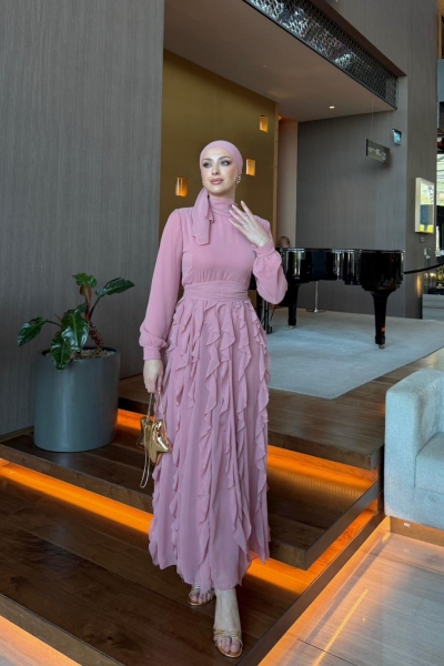 Safiye Elbise Pembe