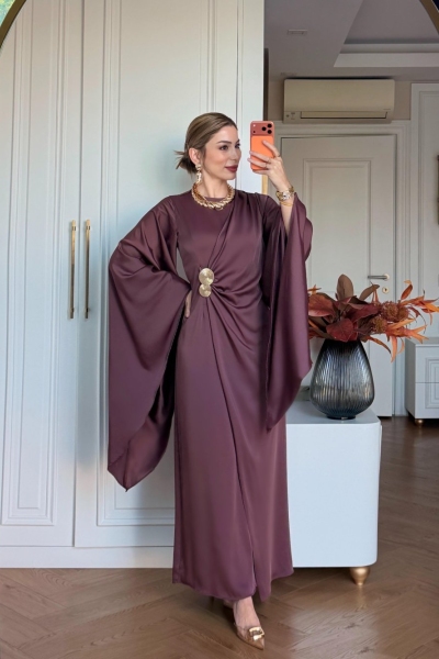 İlkgül Elbise Mürdüm 