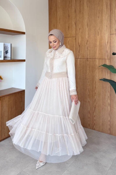 Ulviye Etekli Takım Bej