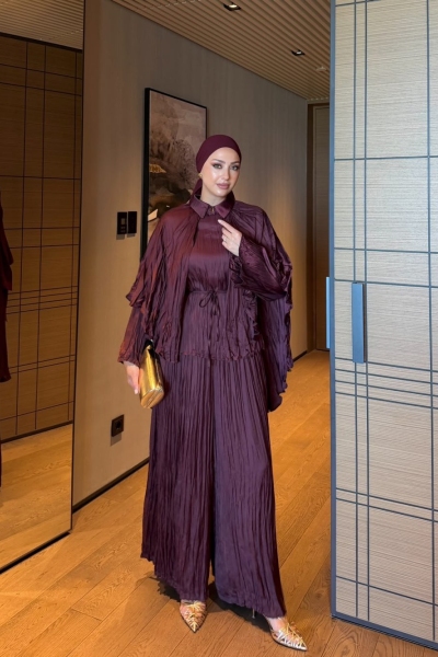 Ülker Pantolon Takım Bordo 