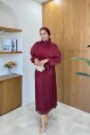 İncila Etek Takım Bordo 