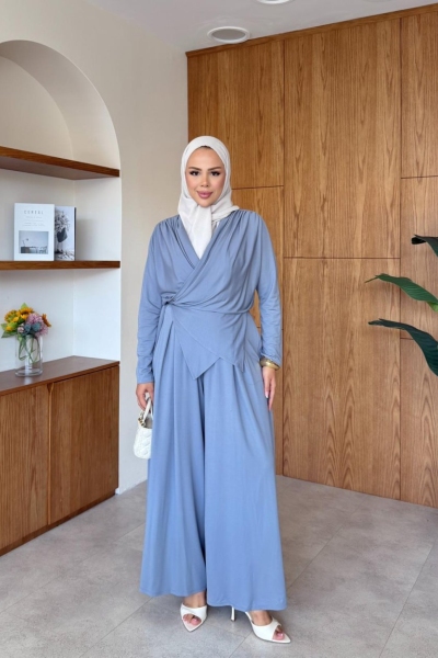 Gülcan Pantolonlu Takım Gri 