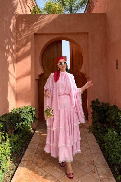 Akile Etek Takım Pembe