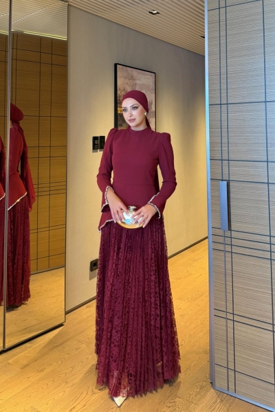 Elza Abiye Bordo 