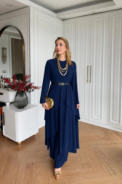 Nursima Pantolon Takım Lacivert 