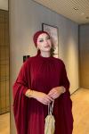 Seçil Elbise Bordo 