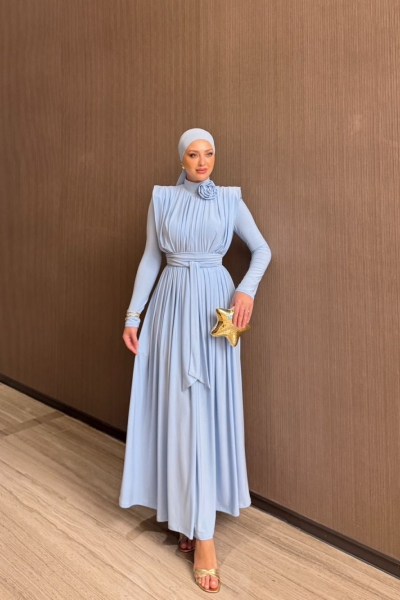 Aslı Elbise Mavi 