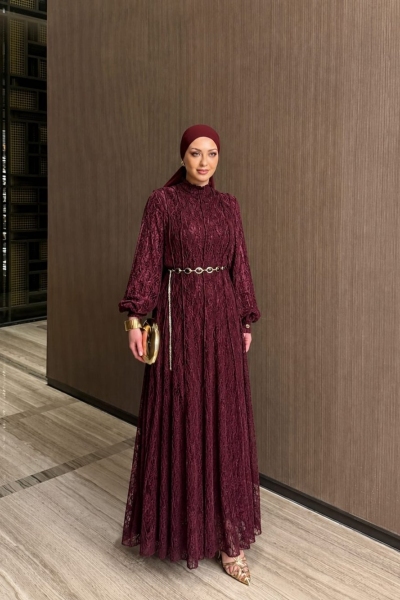 İlknur Elbise Bordo