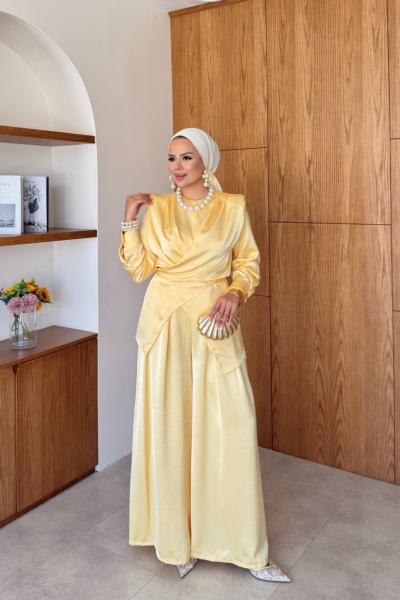 Yaşam Pantolonlu Takım Sarı 