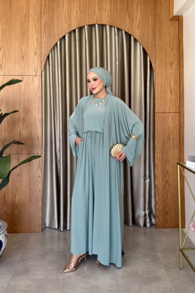 Sebiha Pantolonlu Takım Mint Yeşili
