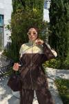 Laçin Pantolon Takım Kahve