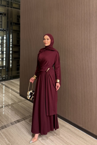 Aydanur Pantolonlu Takım Bordo
