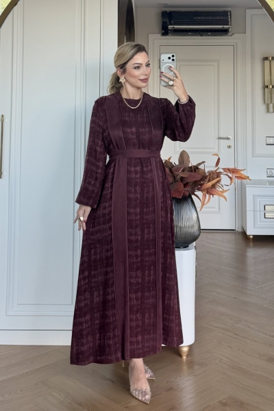 Gülümser Elbise Bordo