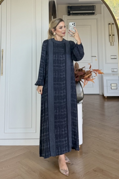 Gülümser Elbise Lacivert