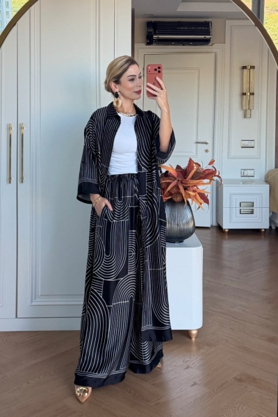Akkız Elbise Takım Siyah