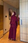 Nagehan Pantolon Takım Bordo