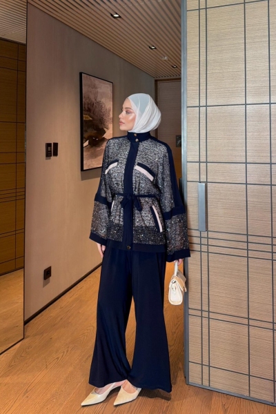 Şahide Pantolon Takım Lacivert