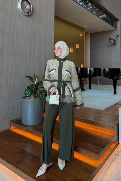 Şahide Pantolon Takım Haki
