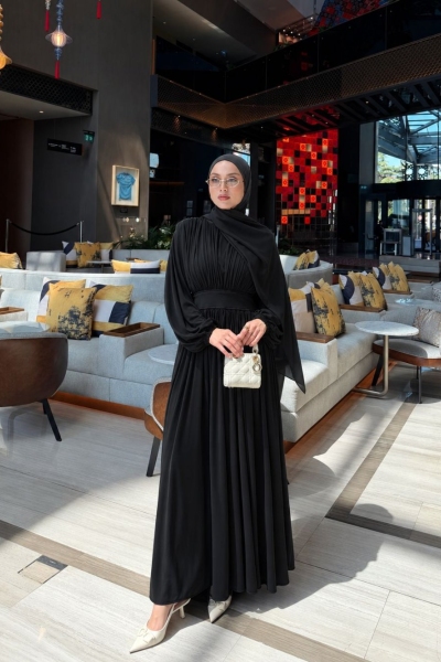 Gülce Elbise Siyah 