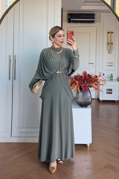 Zülfiye Elbise Mint yeşili