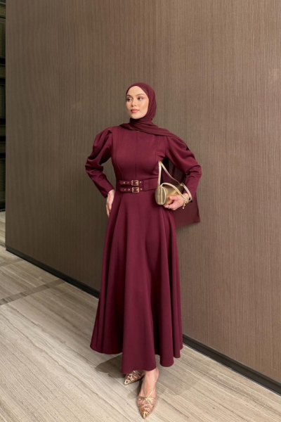 Filiz Elbise Bordo 