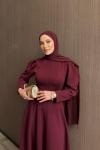 Filiz Elbise Bordo 