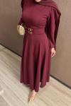 Filiz Elbise Bordo 