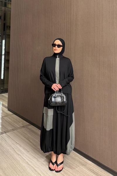 Alina Etekli Takım Siyah 