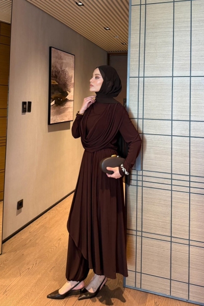 Tülin Pantolon Takım Kahve