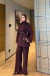 Atike Pantolon Takım Bordo 